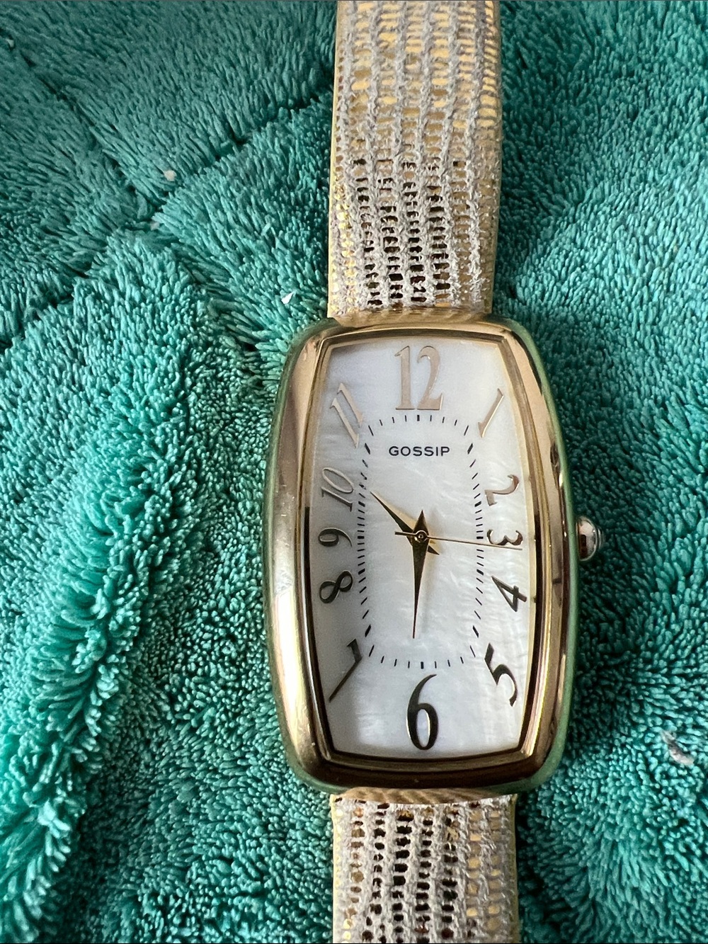 Gossip Gold-Tone Watch with Mother-of-Pearl Dial
